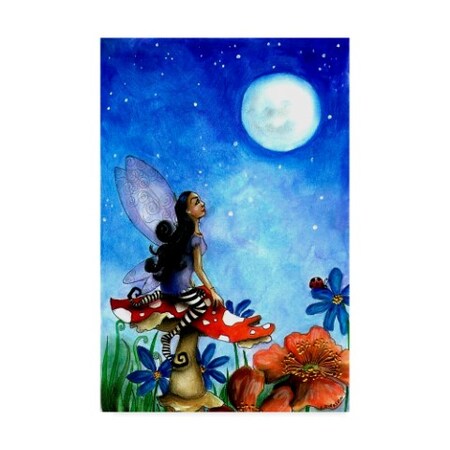 Cherie Roe Dirksen 'Fairy On A Toadstool' Canvas Art,30x47